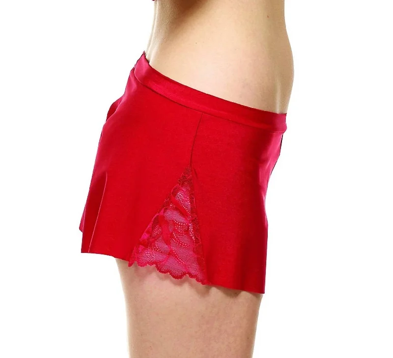 Embrace New Fashion Women's Love + Lust Tap Short In Ruby Red