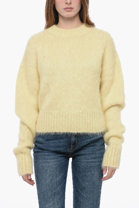 Sophisticated Style Sa Su Phi Dropped Shoulder Sweater with Fuzzy Effect