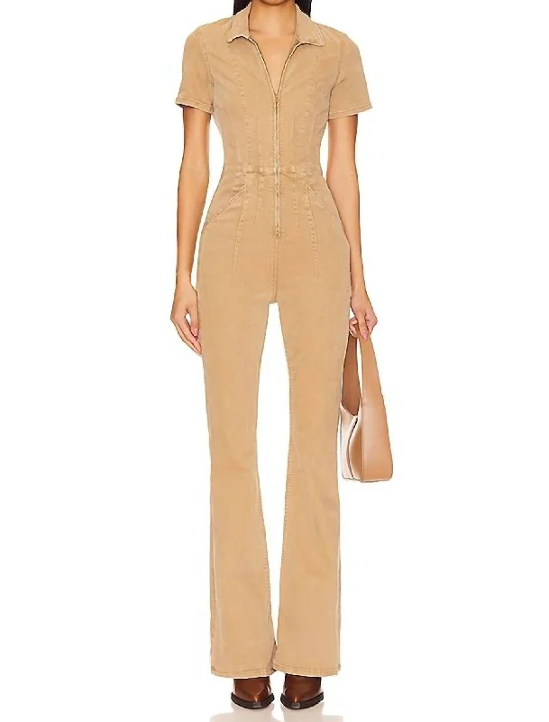 Laid-Back Elegance Jayde Flare Jumpsuit In Pier 17