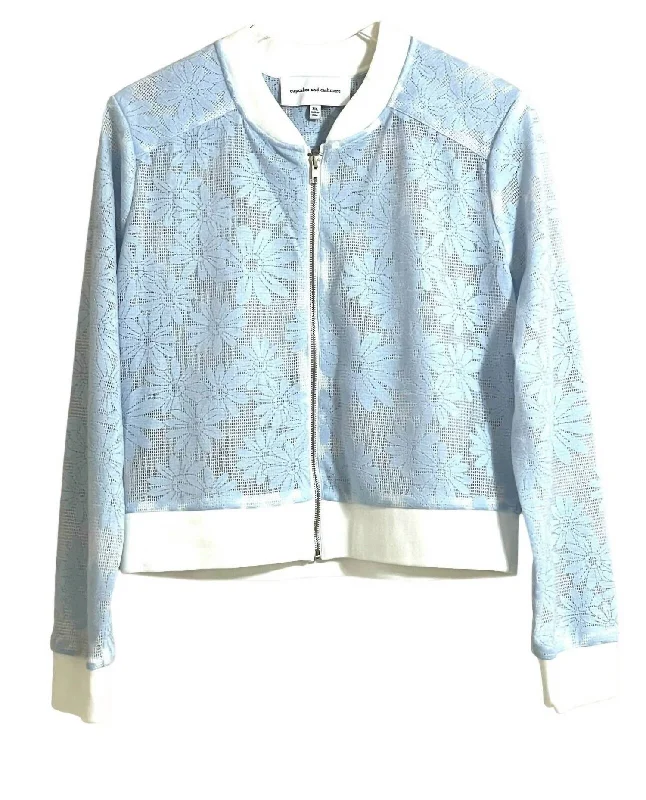 New In This Season Women's Audrie Jacket In Blue/white