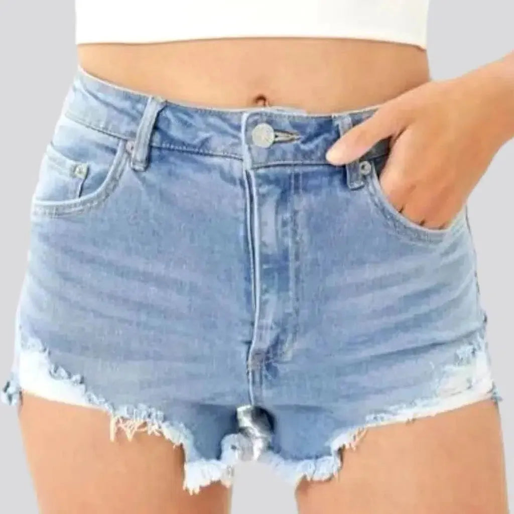 Big Discounts Wide-leg grunge jeans shorts