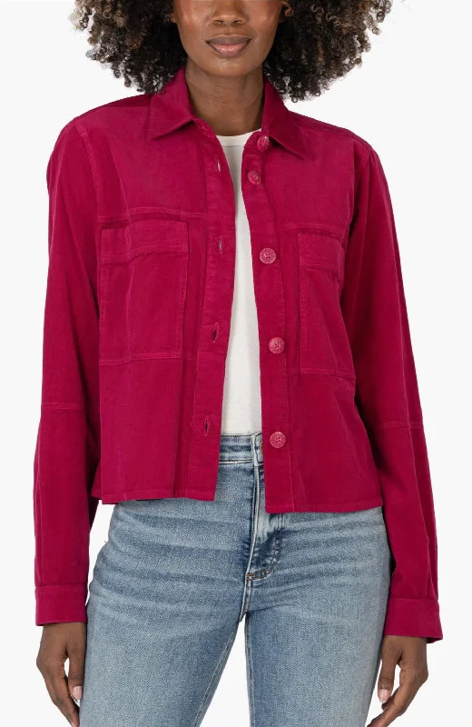 Trendy Clothing Sale Women's Zinnia Casual Jacket In Fuschia