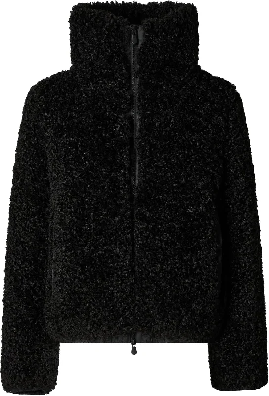 Chic Style, Always In Vogue Save the Duck Women's Kennie Faux Fur Coat, Black