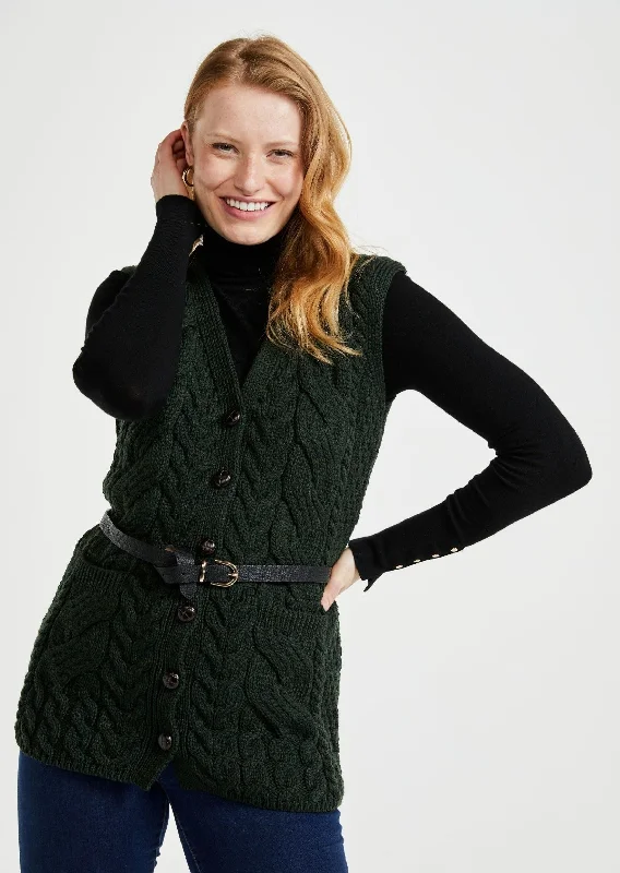 Fashion Frontiers Saoirse Aran Supersoft Cardigan | Green