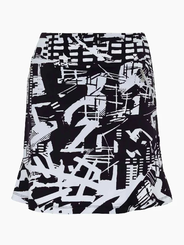 Popular Collection Golf Skort In Black/white