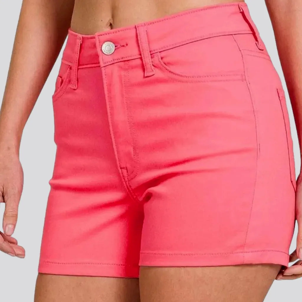 Browse Our Top Products Mid-waist jean shorts
 for women