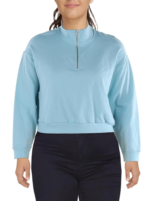 Wardrobe Update Plus Womens Fleece 1/4 Zip Pullover Sweater