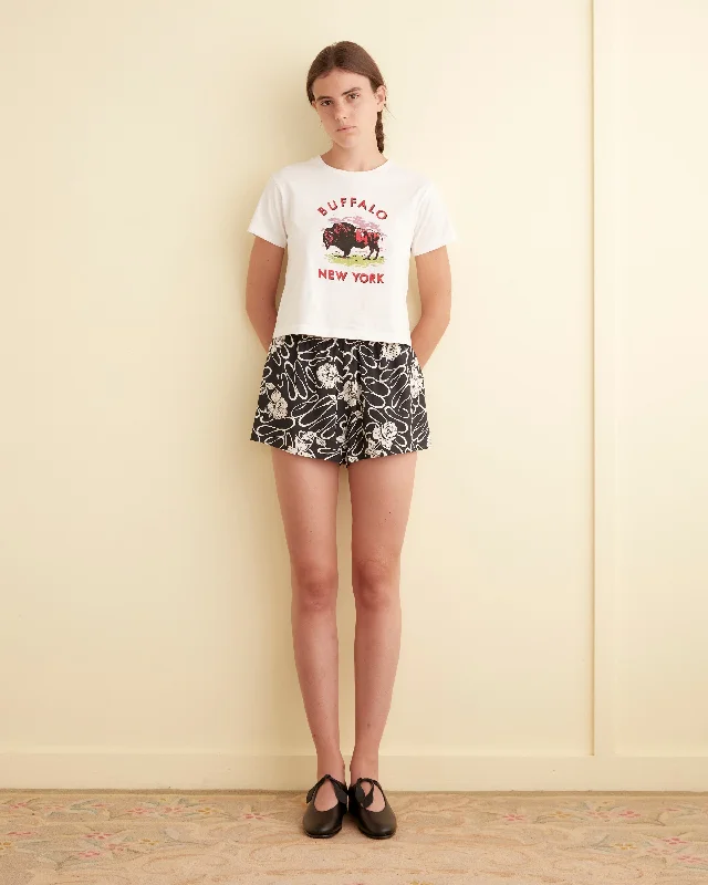 Evening Looks White Rose Shorts - S