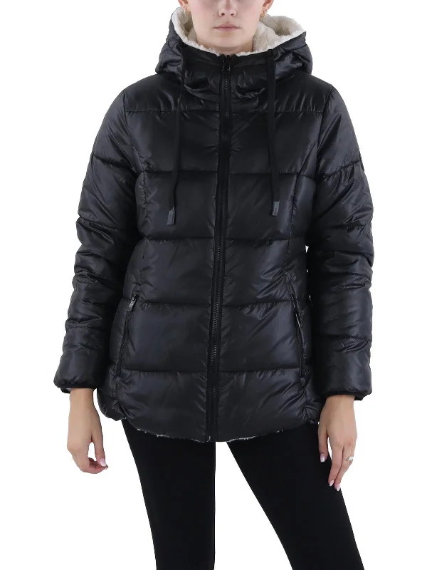 Versatile Wardrobe Essentials Womens Faux Fur Cold Weather Puffer Jacket