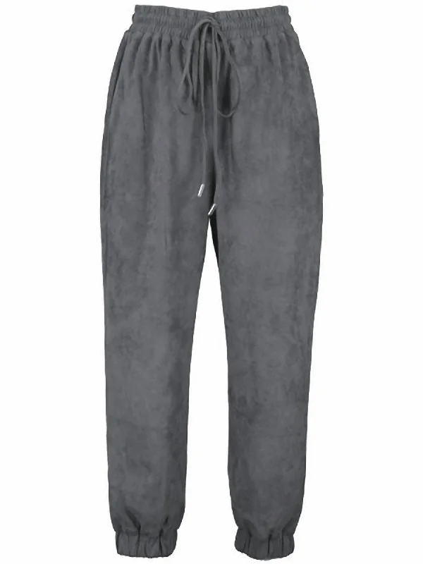 Bid Farewell To The Old Season Eternal Optimist Cozy Suede Jogger In Cloud Blue