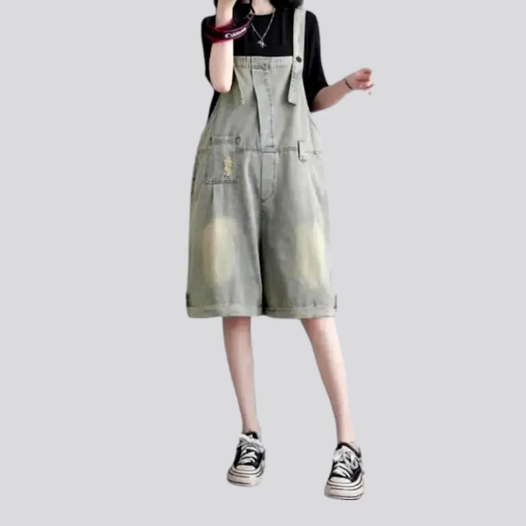 Festival Fashion Vintage jean women's overall shorts