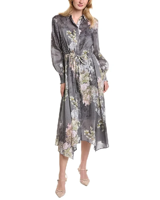 Exquisite Women's Wear Sale AllSaints Skye Venetia Linen & Silk-Blend Shirtdress