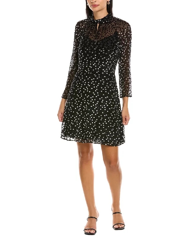 Athleisure Wear Rebecca Taylor Velvet Dot A-Line Dress