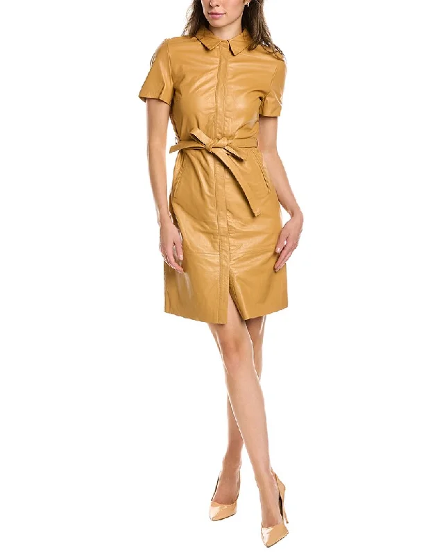 Vibrant Femme Fashion Walter Baker Chloe Leather Shirtdress