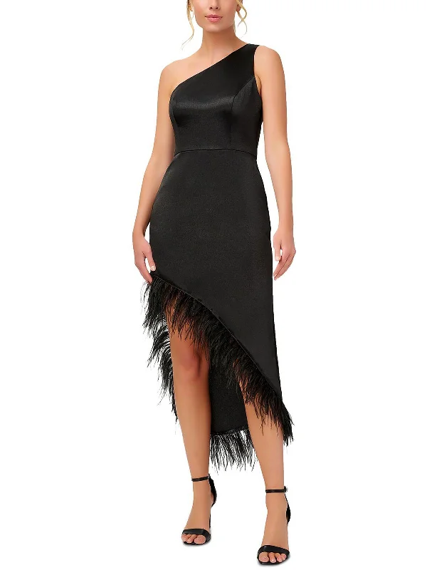 Limited Time Offers Womens Fringe Hem Asymmetrical Cocktail and Party Dress